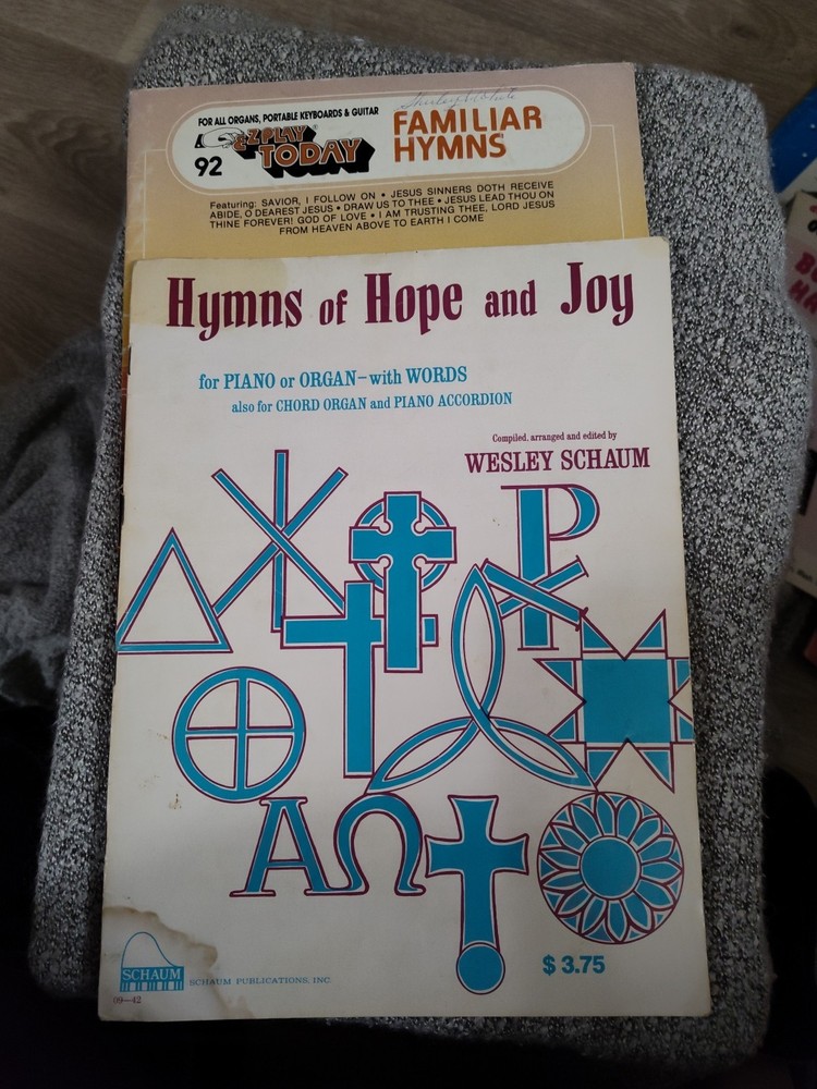 Set Of 2 Vintage Hymn Books For Multiple Instruments-Familiar Hymns/Hymns- Hope-