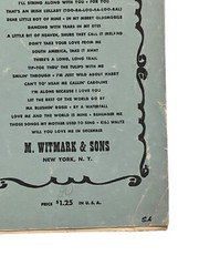 1951 Sheet Music Book HITS THROUGH THE YEARS Words & Music Complete Witmark