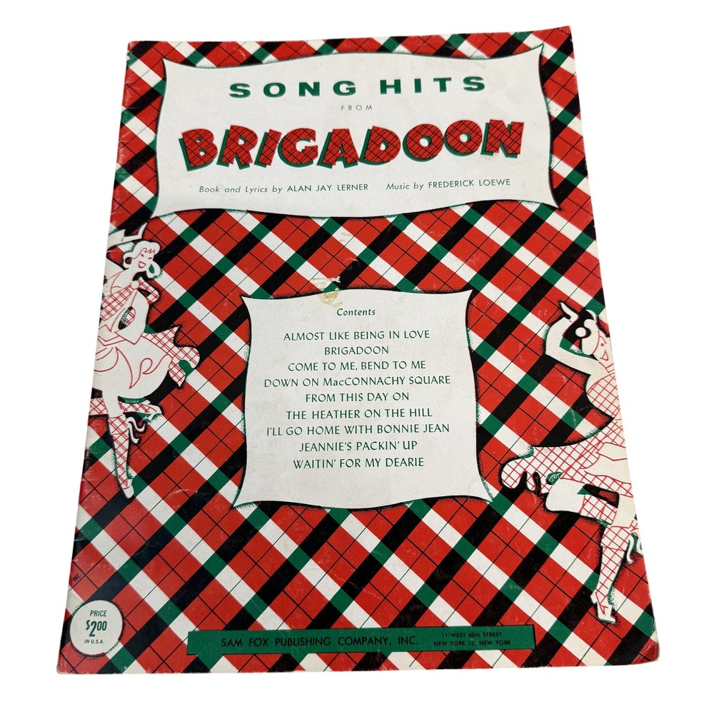 Vintage Brigadoon Song Hits Sheet Music Songbook Piano Solo Singer Sam Fox USA