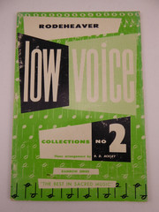 Low Voice Sacred Music Collections No.2 for Piano & Voice Sheet Music 1936