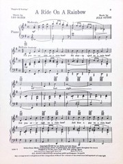 Ride On A Rainbow Sheet Music Ruggles Of Red Gap 1957 TV Musical Jule Styne
