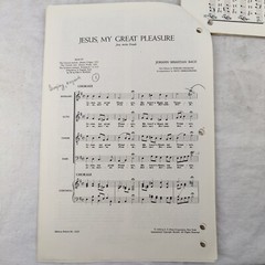 RARE 1959 Vtg « JESUS, MY GREAT PLEASURE » J. S. BACH Motets for Mixed Voices