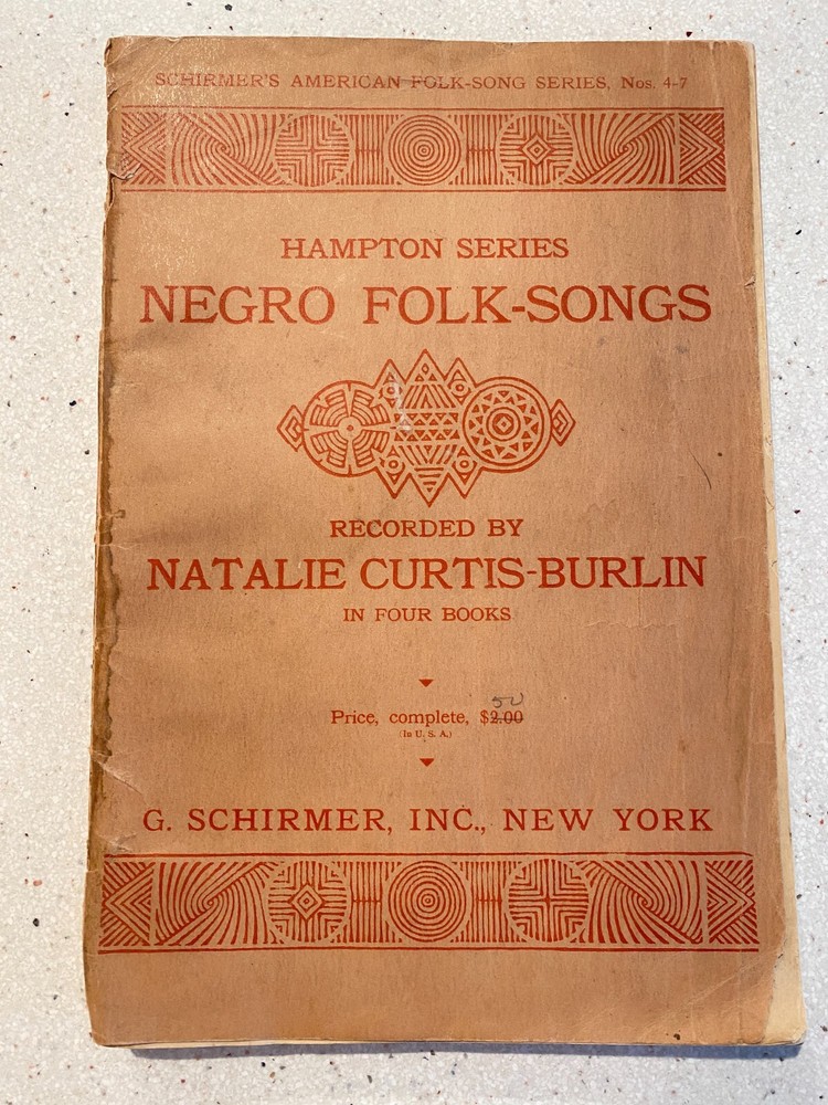 African Americans Minstrel Shows Negro Folk Songs Race 1918 Hampton Series Bk 1