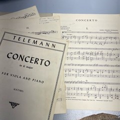 Concerto in G Major For Viola & Piano Katims International Sheet Music Telemann