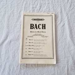 Bach Motets for Mixed Voices Motet 3 Jesus My Great Pleasure 1958 Music Church