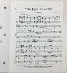 Words From Two Women SATB Chorus Choir Choral Unaccompanied Sheet Music ECS Pub