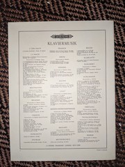 C Schumann 5 Kadenzen Edition Peters No 3629 Piano Sheet Music Book Germany