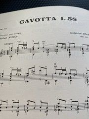 Vtg Domenico Scarlatti&rsquo;s Gavotta L58 Classical Guitar Sheet Music Song Score