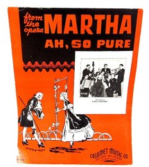 Ah So Pure Sheet Music 1938 Opera Martha Piano Ukulele Kings Jesters US Seller