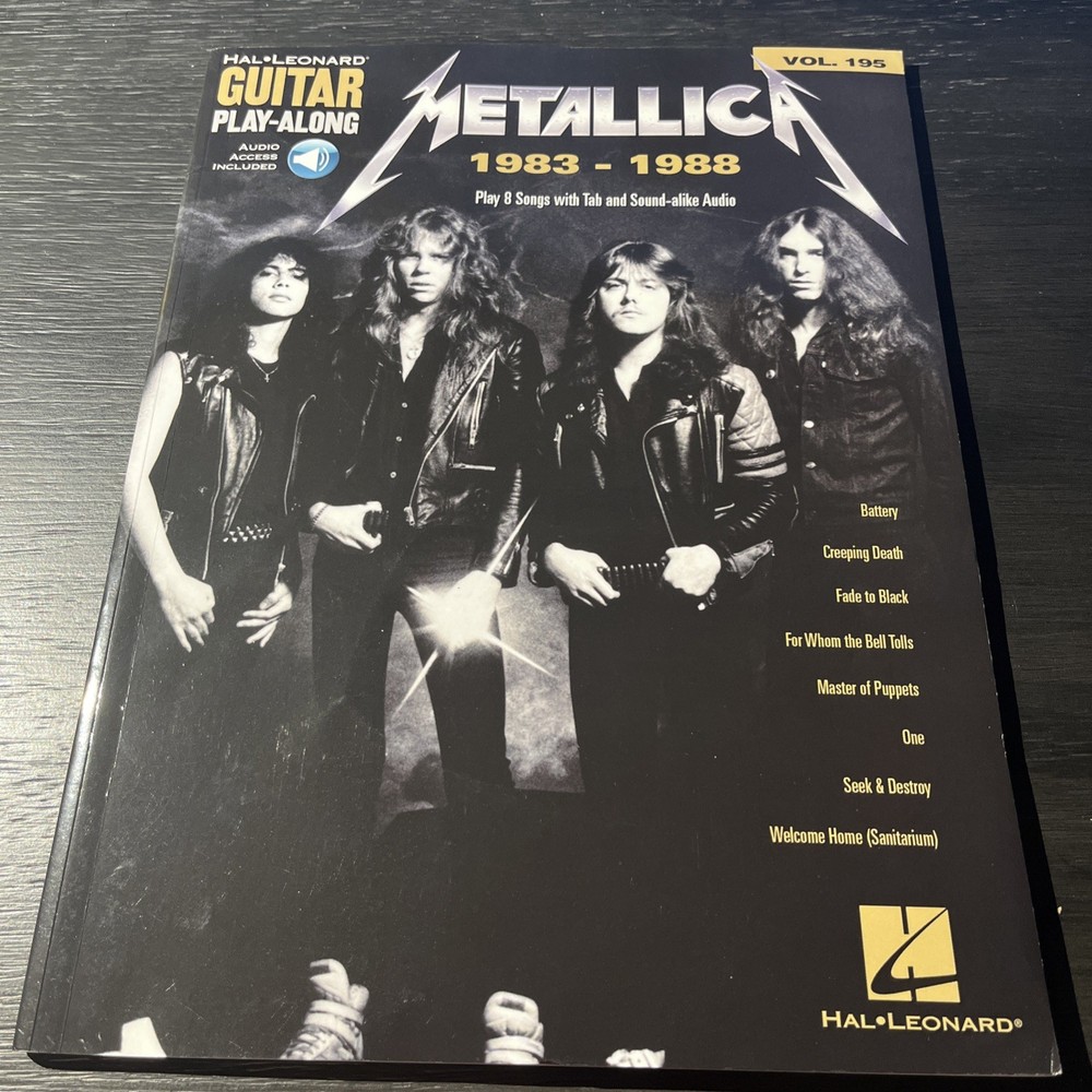 Metallica: 1983-1988 Guitar Play-Along Hal Leonard Volume 195 Book/Online Audio