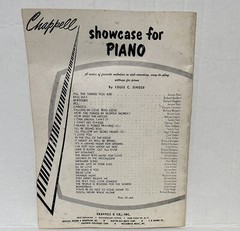 Chappell&rsquo;s Famous Melodies for Piano Solo Louis Singer Because Sleepy Songbook