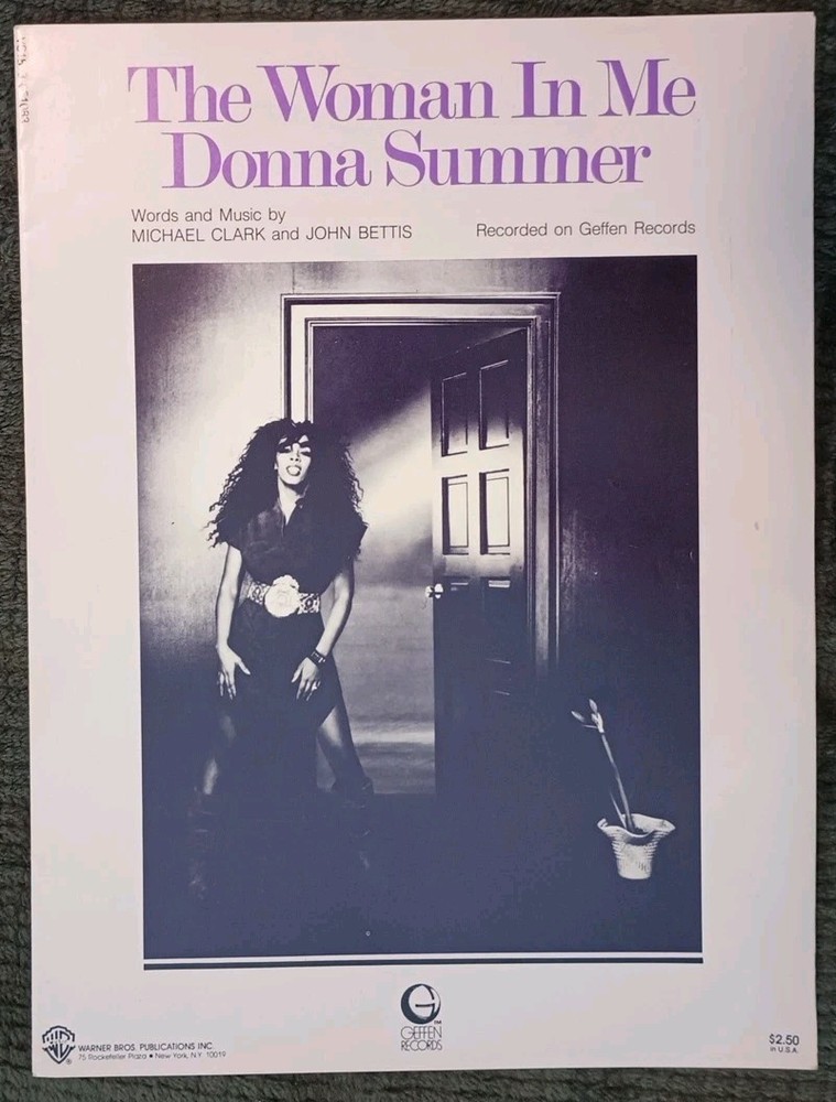 DONNA SUMMER Sheet Music THE WOMAN IN ME 1982 8 Pages Warner Bros. VERY GOOD