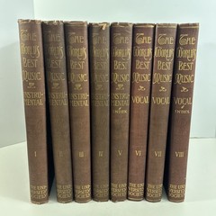 The World&rsquo;s Best Music Instrumental & Vocal 1904 Book Set Volumes 1-8 *READ*