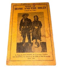 Lee Moore & Juanita 1940 Songs of Home & Hills Sheet Music Country Songbook VA