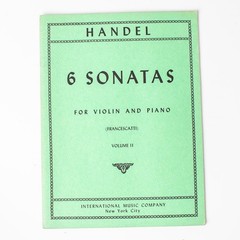 Vintage Handel 6 Sonatas For Violin & Piano Vol II Francescatti Sheet Music