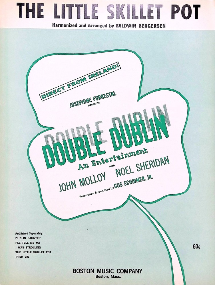 The Little Skillet Pot Sheet Music Double Dublin 1963 Musical Flop Bergersen