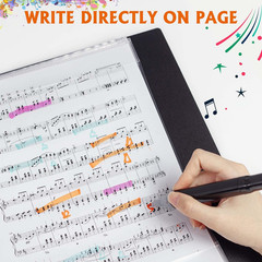 Sheet Music Folder, Letter Size Music Binder, 80 Pages Capacity, Writable Choir