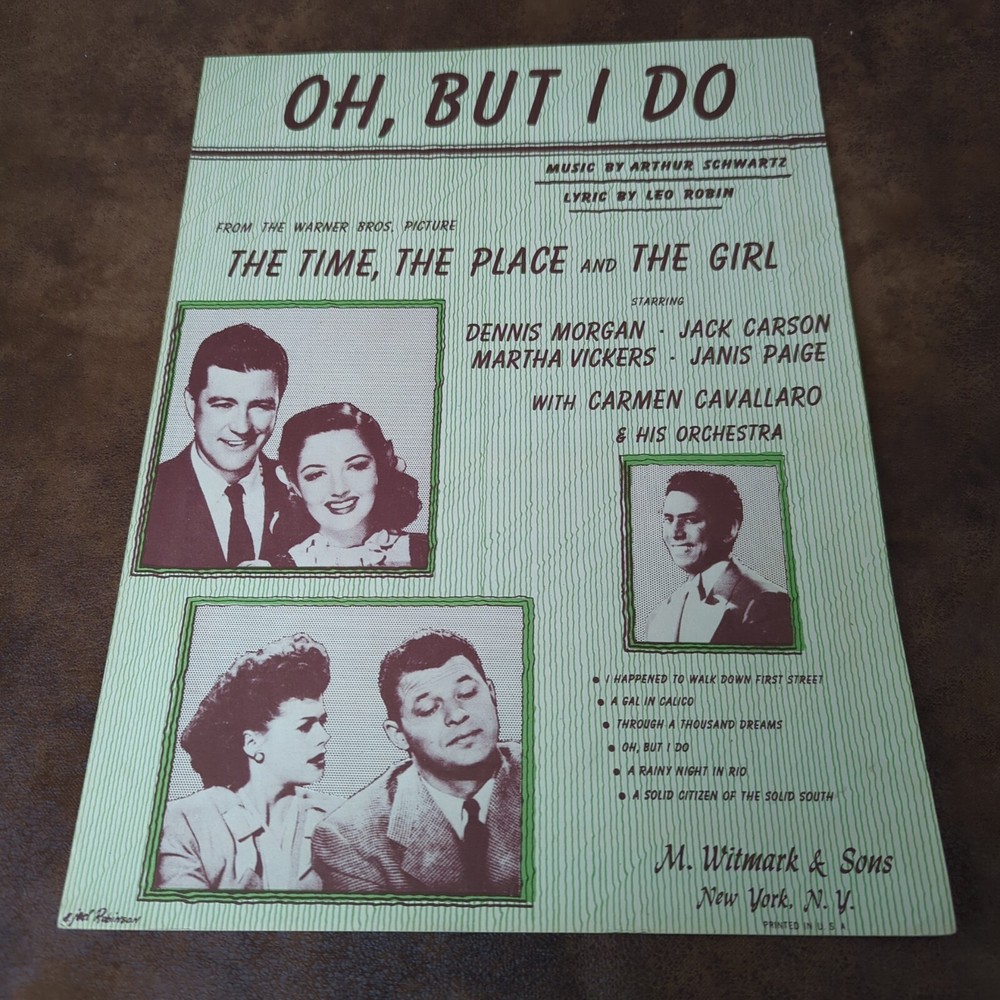 Oh, But I Do by Schwartz Robin (Vintage Sheet Music 1946 Witmark)