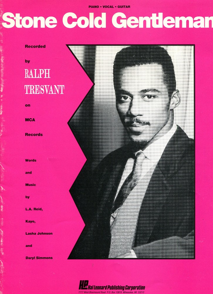 1991 Sheet Music ~ STONE COLD GENTLEMAN ~ Ralph Tresvant ~ NEW Vintage!