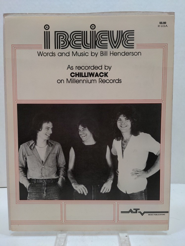 I Believe Sheet Music Chilliwack Piano Guitar Lyrics 80s Rock N Roll F1AK