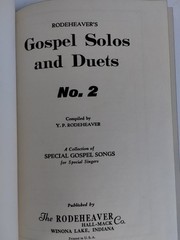 Rodeheavers Gospel Solos and Duets No 2 Hardcover 1930 Song Hymn Book