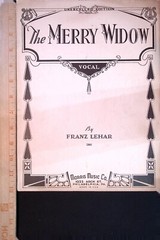 Merry Widow Franz Lehar 1932 Vocal Piano Sheet Music Morris Music Co. Operetta