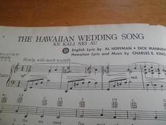1976 Andy Williams Aloha Hawaiian Wedding Song photo sheet music Ke Laki Nei Au