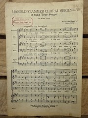O Sing Your Songs (for mixed voices, acapella) (1943 Sheet Music)