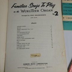 Vtg Lot of 4 1950-1960&rsquo;s Organ Sheet Music Books Produced by Various Publishers.