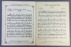Please Come Back to Me Sheet Music Piano Vintage 1929 Gene Austin Music NY