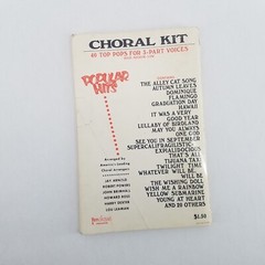 1963 Choral Kit 40 Top Pops for 3-Part Voices Popular Hits Songbook – NO MARKS