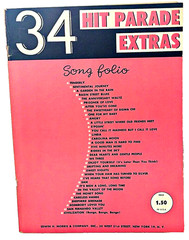 34 HIT PARADE EXTRAS Song Folio Music Book 88 Pages 1952