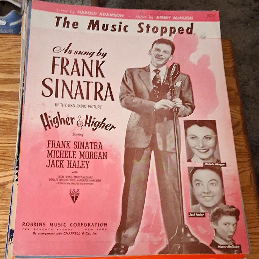 Robbins Music Corp The Music Stopped Sheet Music (As Sung by Frank Sinatra)