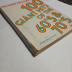100 Giant Hits Of The 60&rsquo;s & 70&rsquo;s Sheet Music Book Big 3 Music Vintage