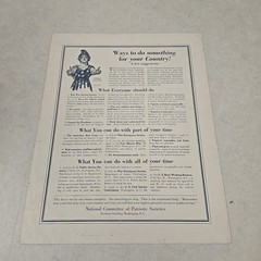 Antique 1910s Do Something Uncle Sam I Want You Sheet Music / Poster Patriotic