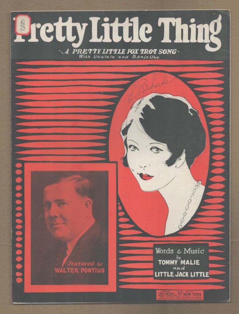 PRETTY LITTLE THING Malie/Little 1929 WALTER PONTIUS Vintage Sheet Music