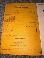 Lee Moore & Juanita 1940 Songs of Home & Hills Sheet Music Country Songbook VA