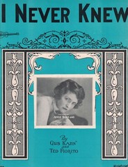 I NEVER KNEW Piano Sheet Music, Lyrics Uke Chords 1925