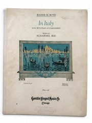 In Italy 1915 Sheet Music Jeanne M Boyd Scharmel Iris Venice Cover Art