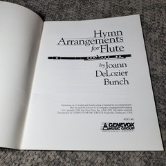Hymn Arrangements for Flute by Joann DeLozier Bunch Genevox 1990