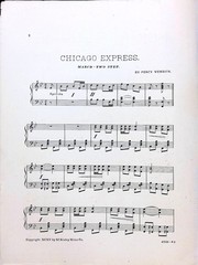 The Chicago Express Sheet Music Advanced Piano Solo Percy Wenrich Train Railroad