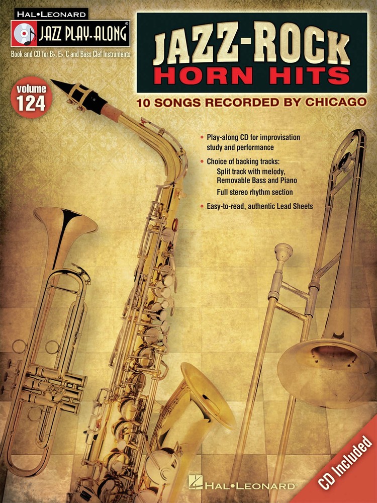 Jazz Rock Horn Hits Chicago Jazz Play-Along Vol 124 Bb Eb C BC Music Book CD