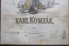 Vindobona Vienna Wien Victorian Antique Illustrated Sheet Komzak Roman Austria