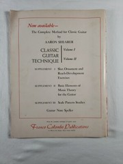 Classic Guitar Technique Guitar Instruction Book Aaron Shearer 1963