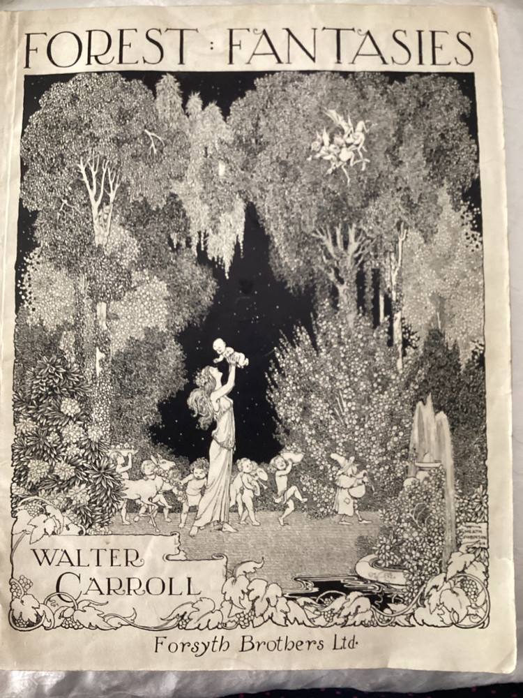 Walter Carroll Forest Fantasies Sheet Music Book, Forsyth Brothers 1916 DAMAGED