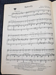 Charlie Gracie Butterfly 1957 Sheet Music Anthony September Rockabilly Piano VTG