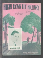 HIKIN DOWN THE HIGHWAY Kahal/David 1931 GEORGIE PRICE Vintage Sheet Music
