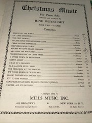 Mills Music Inc 1950 Christmas Music For Piano Solo Songbook June Weybright