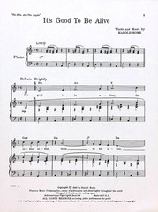 It&rsquo;s Good To Be Alive Sheet Music The Zulu And The Zayda 1965 Musical Rome