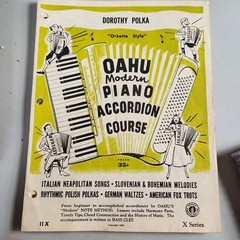 Vintage Accordian Sheet Music Books Swing Waltz 1950 OAHU X Series Lessons